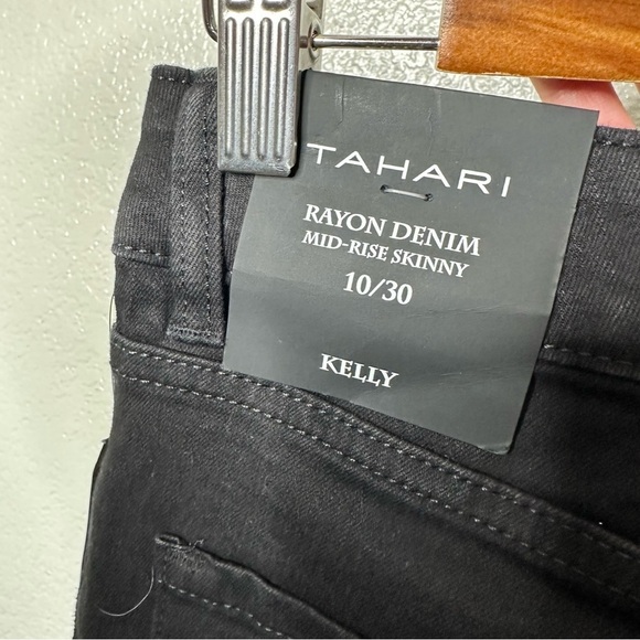 Tahari Black Skinny Jeans for Women - Picture 2 of 8